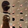 Vintage Chinese Flower Fringe Hair Sticks Fashionable Female Metal Hairpin Hair Stick Hairwear Hair Ornament Jewelry Accessories