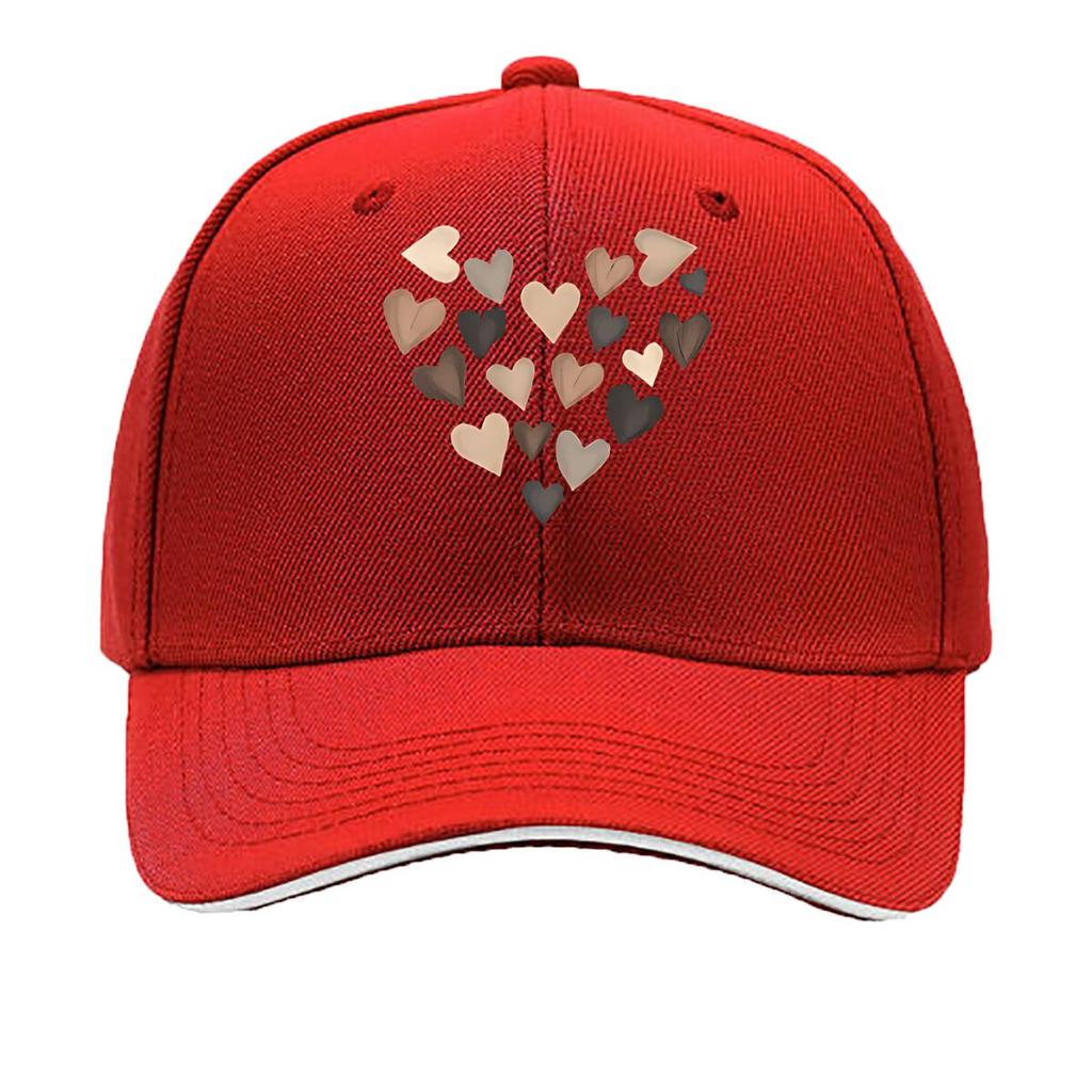 Neutral  Tone Heart Art Home Wall Decor Hip Hop Hat Fashion Outdoor Sports Sandwich Baseball Cap