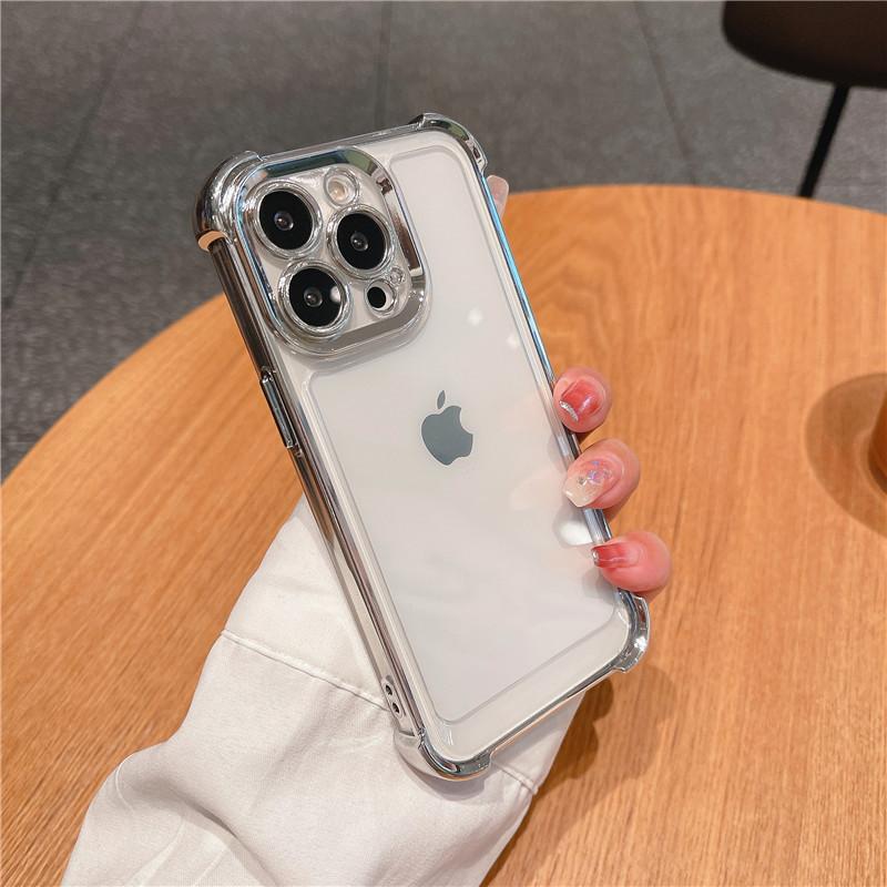 

Electroplating Is Suitable for Iphone14promax Phone Cases, Apple 13 Too Empty Cases, Anti-drop 11 Simple Xr Protective Cases iPhone X/Xs universal