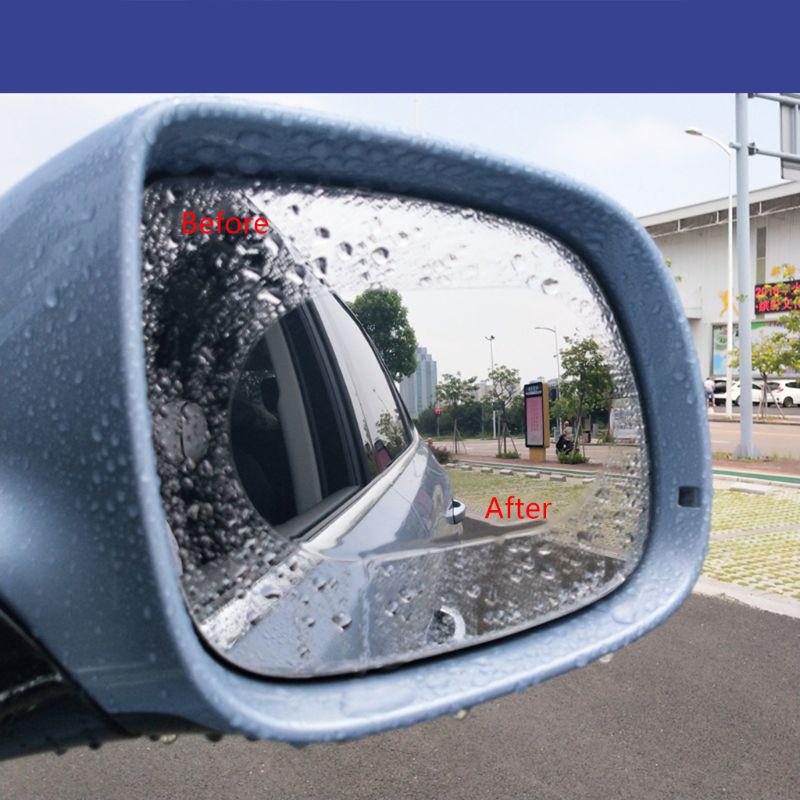 1Pair Car Anti Water Mist Film Anti Fog Coating Rainproof Hydrophobic Rearview Mirror Protective Film