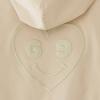 Goxo Windbreaker Hoodie Beige Smile Heart