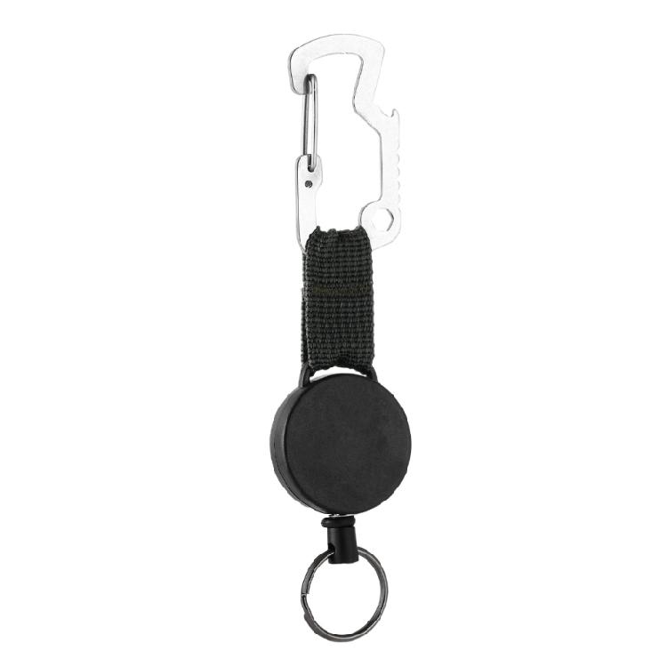 Retractable Keychain Badges Holder with 23.62inch Steel Retractable Cord Keychain Tool Steel Wire Rope Buckles Key Holder