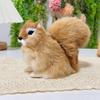 Premium Artificial Simulation Fur Squirrel Figurines Lifelike Faux Fur Animal Figurines Lovely Cute Plush Toy Desktop