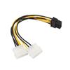 Power Cables & Connectors 18Cm 862 Pin To Dual 4 Video Card Power Cable Adapter 8Pin 4Pin Graphics Cord Copper Wire Core
