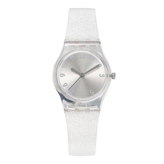 

Swatch LK343E ПОРА СМОТРЕТЬ СЕРЕБРЯНЫЕ Женские уретановые часы GLISTAR TOO