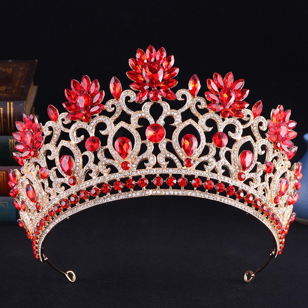 DIEZI New Elegant Baroque Crystal Crown For Women Girls Wedding Vintage Bride Queen Bridal Tiaras Hair Accessories Headbands