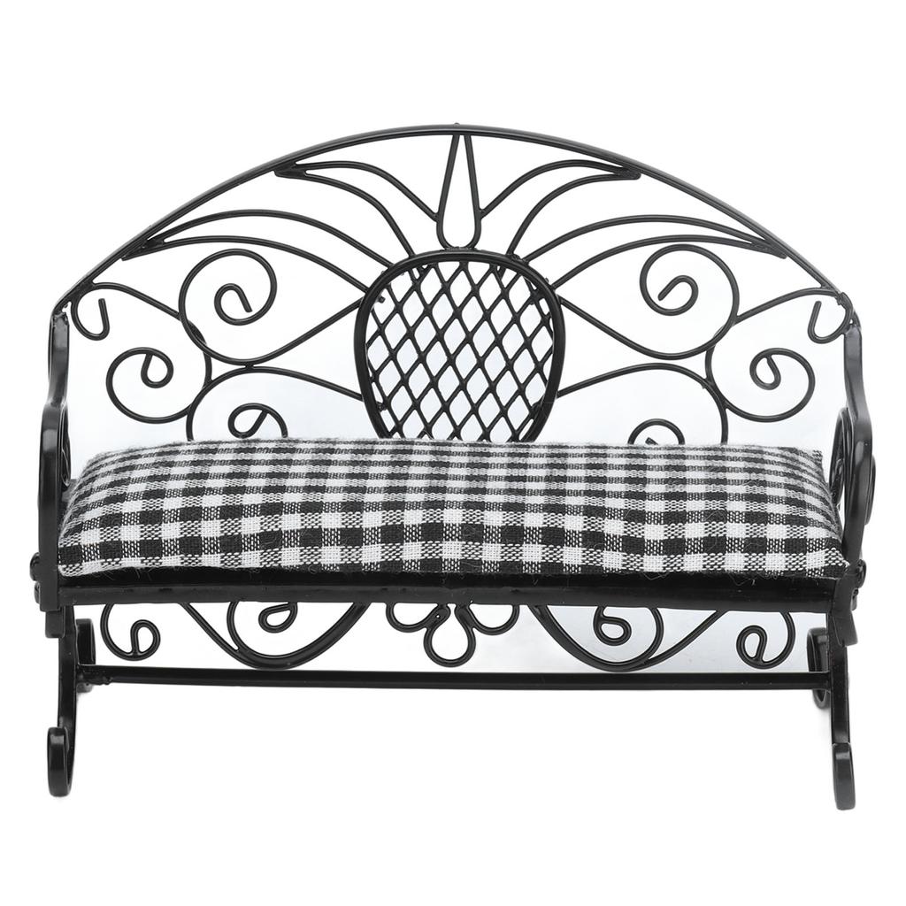 Miniaturbank Feine Verarbeitung Schön gestaltet Niedliches Aussehen 1:12 Miniaturmöbel