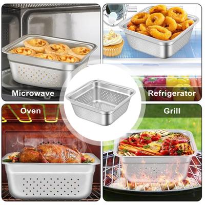 304 Stainless Steel Crisping Basket for OG701 Outdoor Grill Dishwasher Safe Heat-Resistant 4QT Large Capacity Fryer Crisper Tray Frying Basket