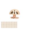 8mm 100 Sets Leather Rivets Kit Round Mushroom Shape Electroplating Decorative Rivets Tubular Metal Studs for DIY Craft