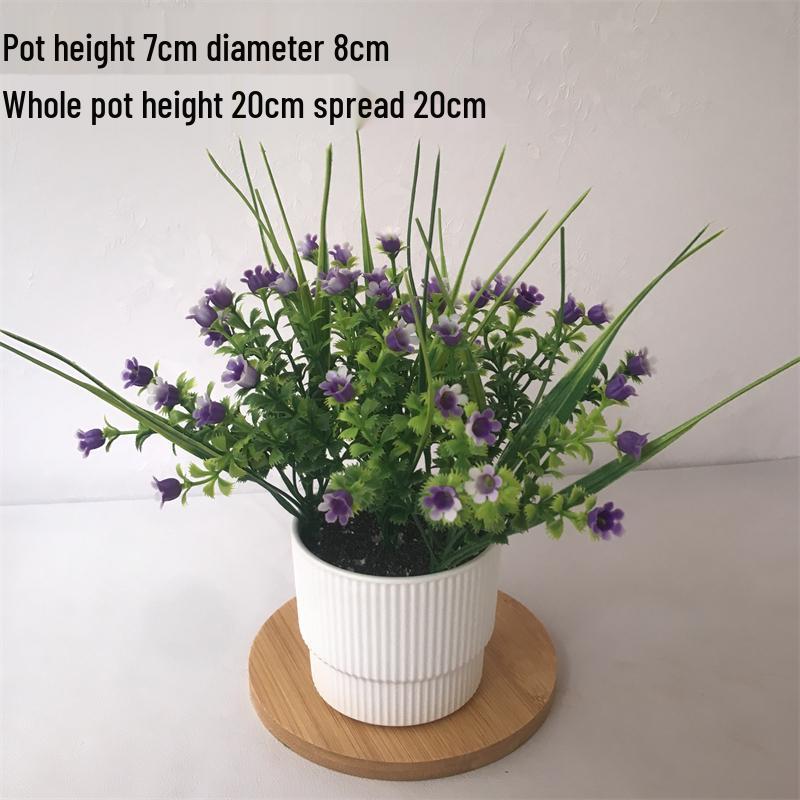 Small Silk Carnation Decorative Flower In Pot for Living Room, Coffee Table, or Dining Table Arrangement