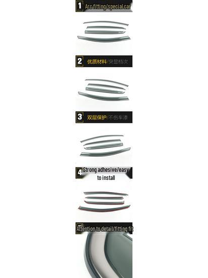 Golf 8 Rain Deflector: 3D Stainless Steel Decorative Panel for 21 Models