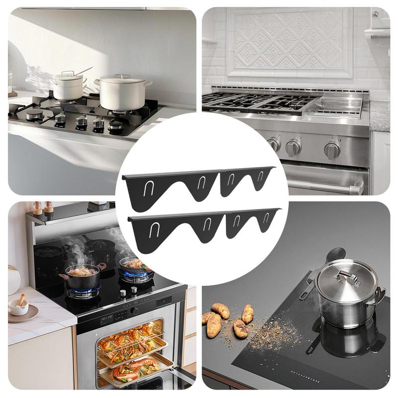 2PCS Stainless Steel Stove Gap Cover Easy Retractable Length 13.8'' To 27.5'' Stove Gap Filler Oven Side Gap Filler Kitchen Tool