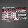 Car personalized modification car sticker metal sports car logo, sports version body sticker tail label scratches decorative sticker side label