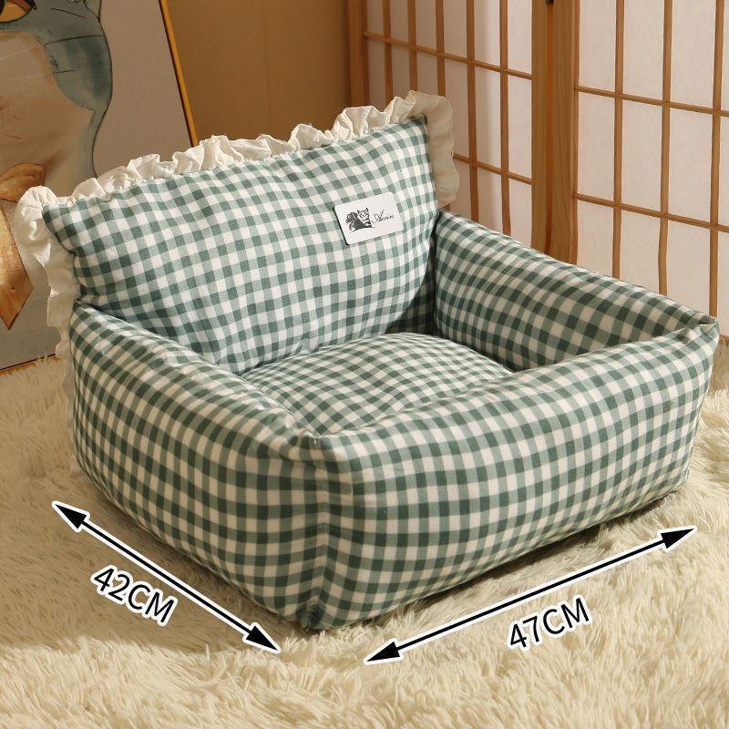 

Pet sofa cat nest four seasons universal warm kennel Internet celebrity princess style pet cushion dog cat supplies large (suitable for 7.5kg )