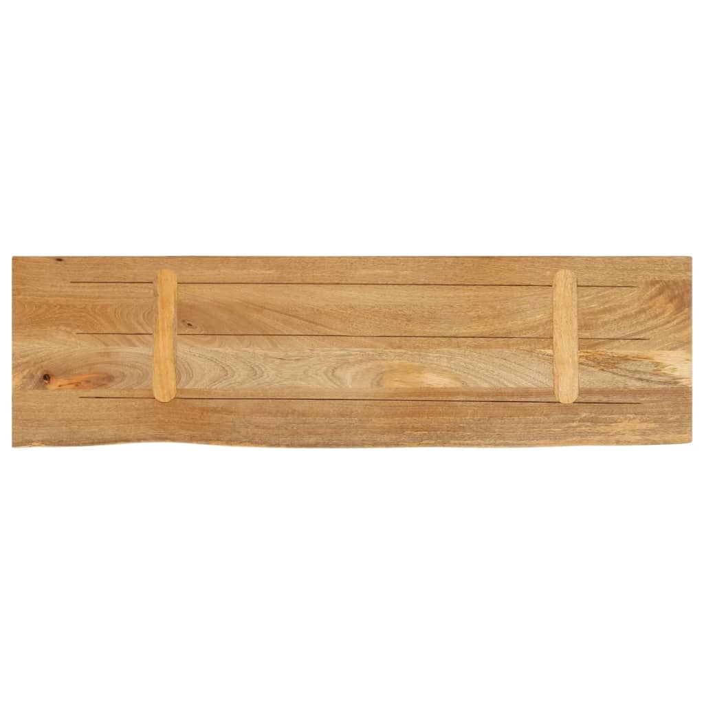 Solid Mango Wood Table Top with Natural Edge 110 x 40 x 3.8 cm