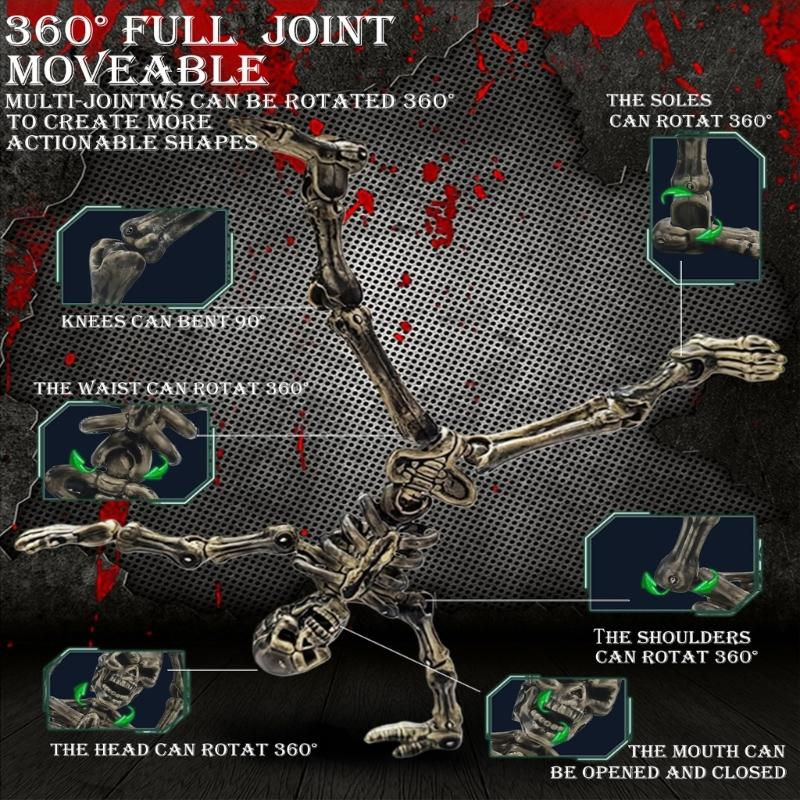 T13 Skeleton Action Figure Set Dummy 13,Titans 13, 3D Printed Skeleton Toy Multi Jointed Movable Desktop Decorations