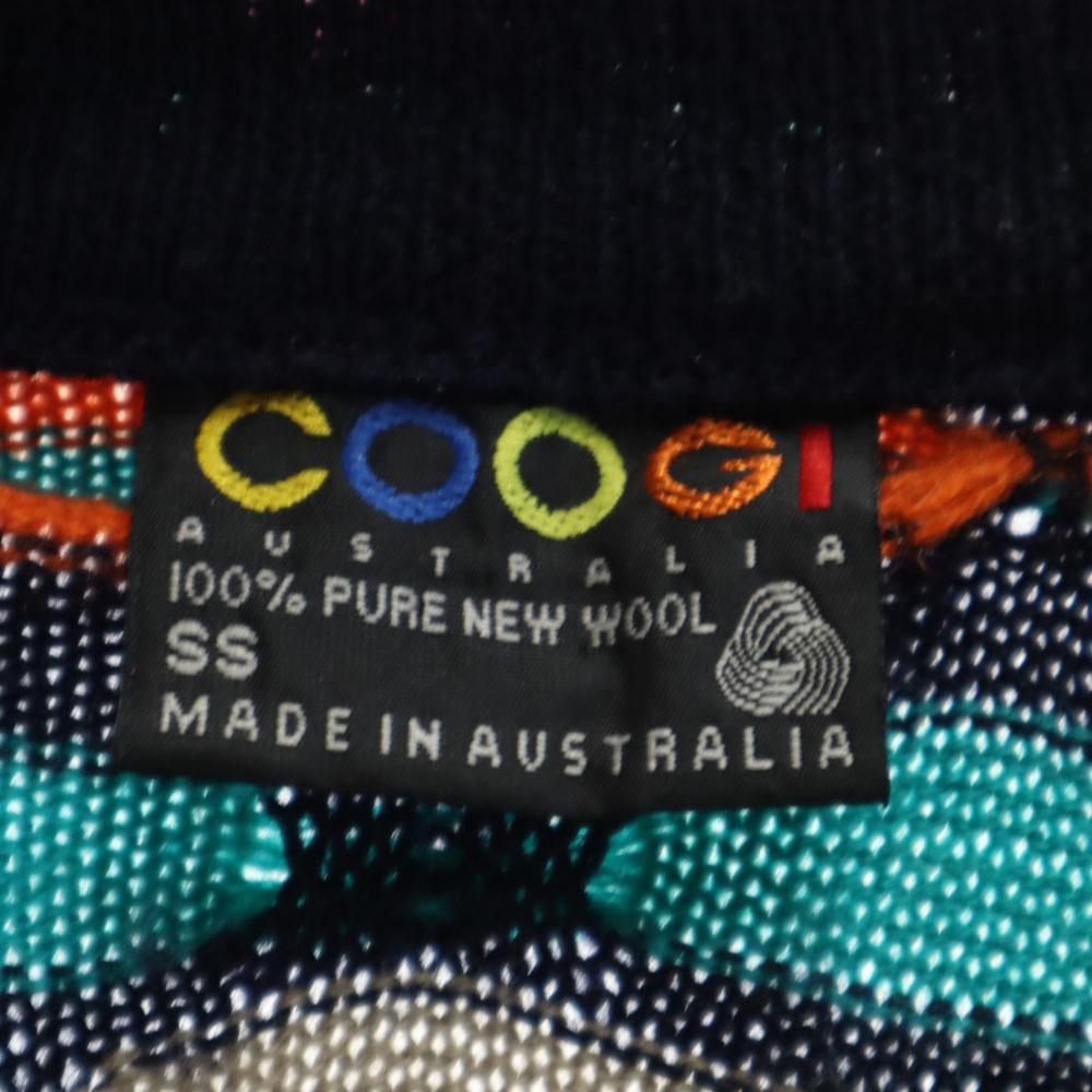 Coogi 90s Old Australian Made Overall Handle Long Sleeve V-neck 3D Knit Cardigan Men's Used