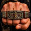King of Kings Faith Bracelet Adjustable Christ Is My Strength Religious Inspirational Wristband,  Christian Wristband Gift for Men Husband Dad