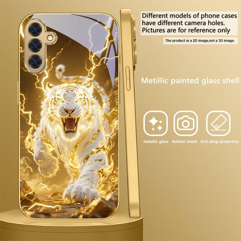 Goldener Adlerkopf Für Samsung A 31 32 A33 A34 35 14 A15 13 A16 25 A26 50 52 53 54 55 56 70 71 72 73 Goldene Glas-Handyhülle