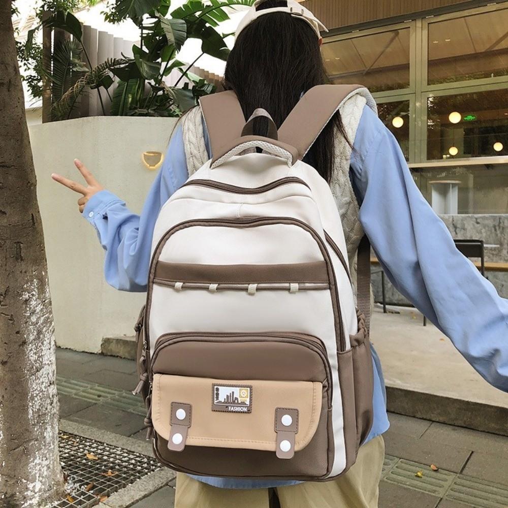 New Korean Style Travel Backpack Large Capacity Waterproof Student School Bag Multi-pockets Laptop Backpack Daily Use
