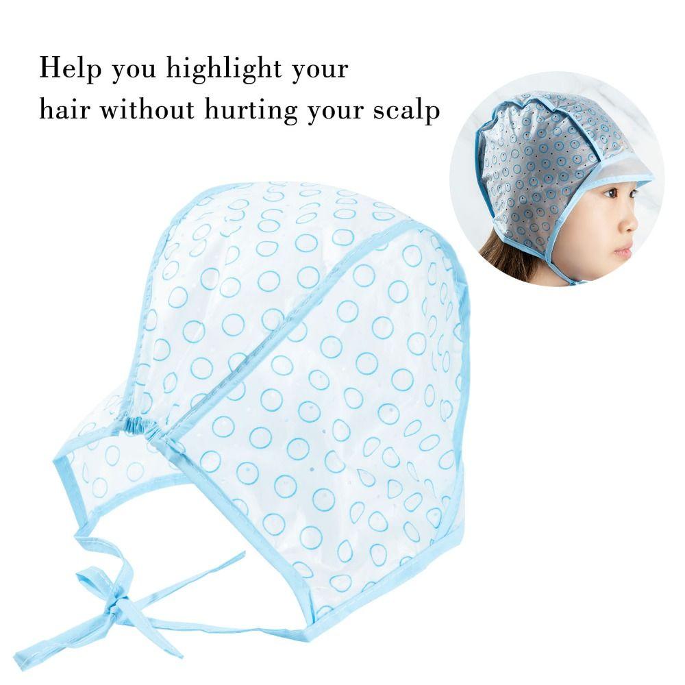 Reusable Hair Coloring Cap With Plastic Crochet Hook Dye Hat Caps Hair Hairstyling Tools  Salon DIY