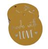 Inkdotpot Pack Of 100 Real Gold Foil Paper Tags Made With Love Text Favor Hang