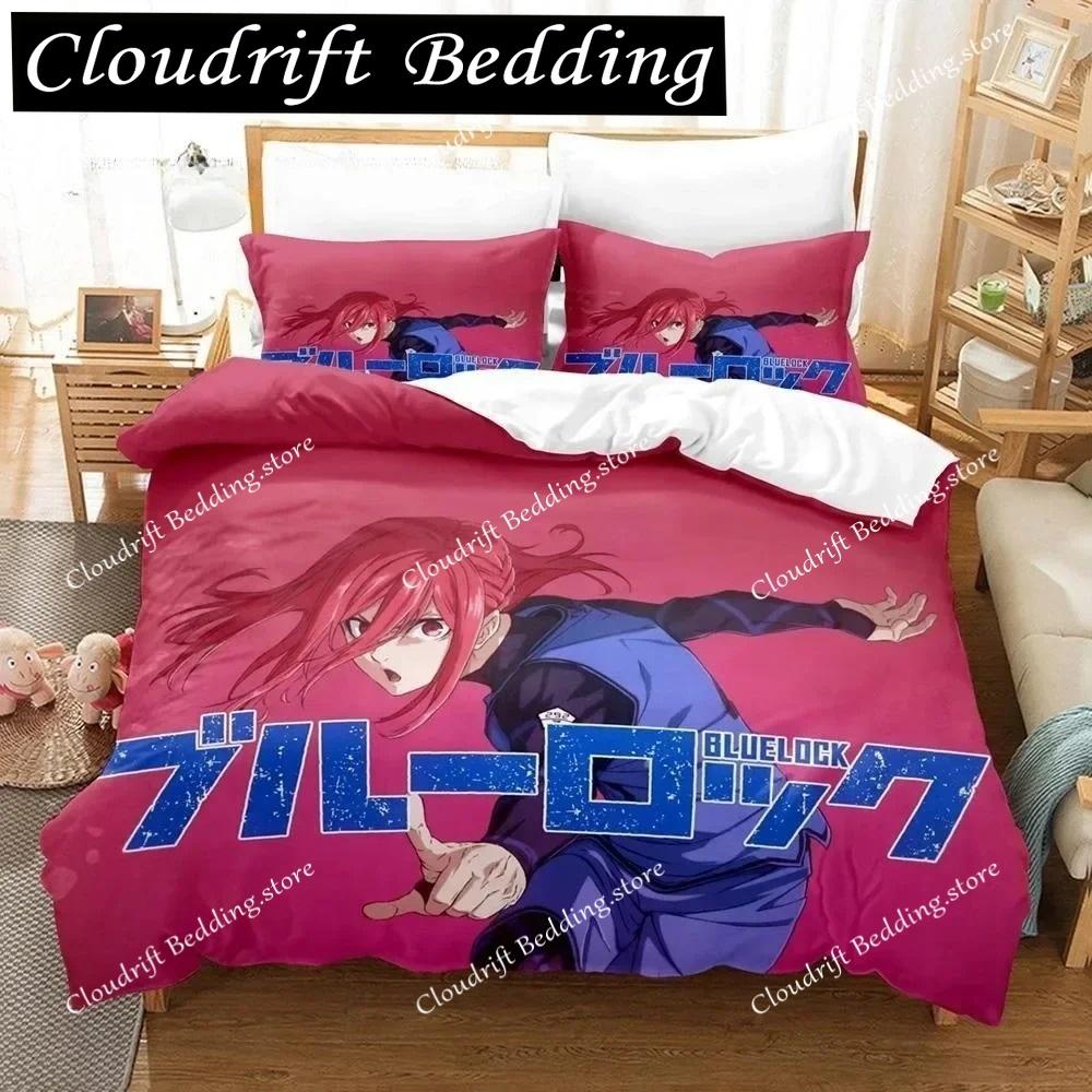 3D Print Anime Bed Sheet Bluelock Bedding Set Single Twin Full Queen King Size Bed Set Adult Kid Bedroom Duvetcover Sets