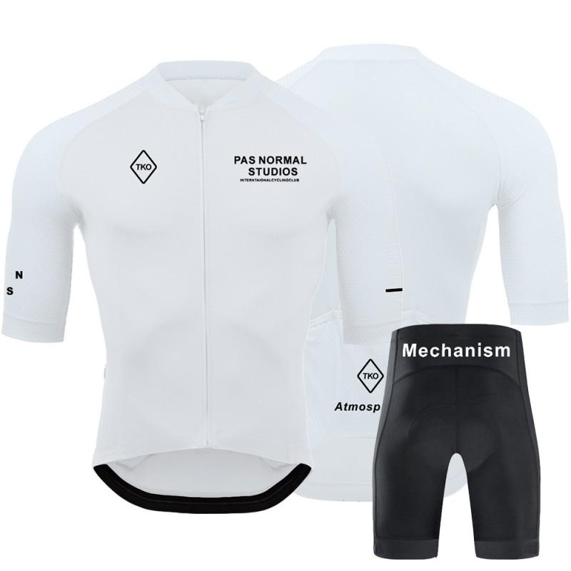 Conjunto de Maillot de Ciclismo para Hombre Transpirable de Secado Rápido Seda de Leche Manga Corta para Montaña