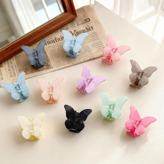 2Pcs Butterfly Hairpins Hair Accessories 2.64" Claw Clips for Women,Glossy Hair Clips for Thick or Thin Hair, Cute Girls' Hair Clips