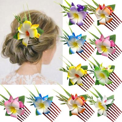 Hair Comb Artificial Flower Design Anti-slip Teeth Hair Organizer Comb Updo Bun Hair Styling Accessory