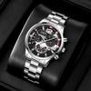 Men's Stainless Steel Business Wristwatch with Calendar and Quartz Movement