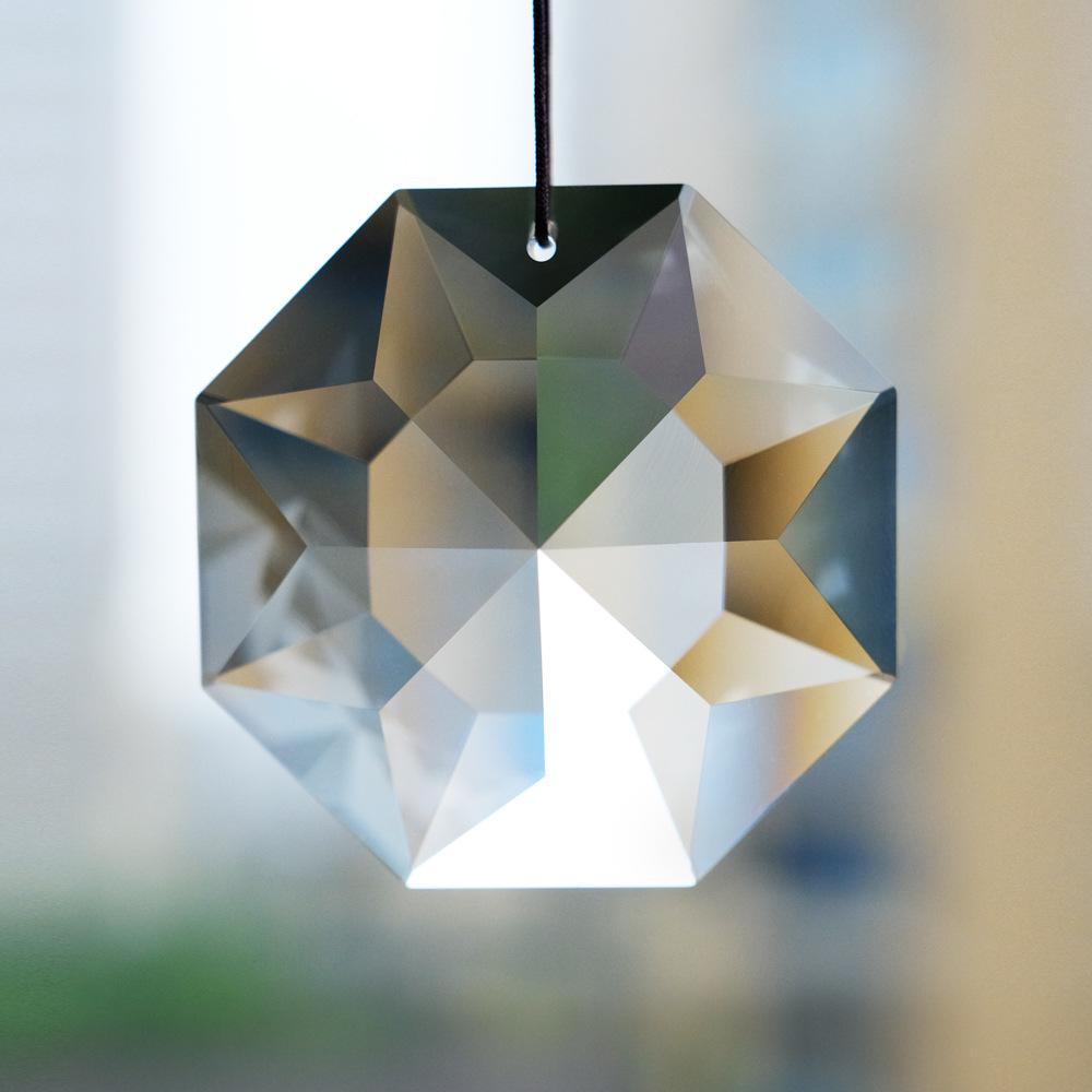AB Crystal Prism Pendant Window Light Catcher Rainbow Faceted Ornament