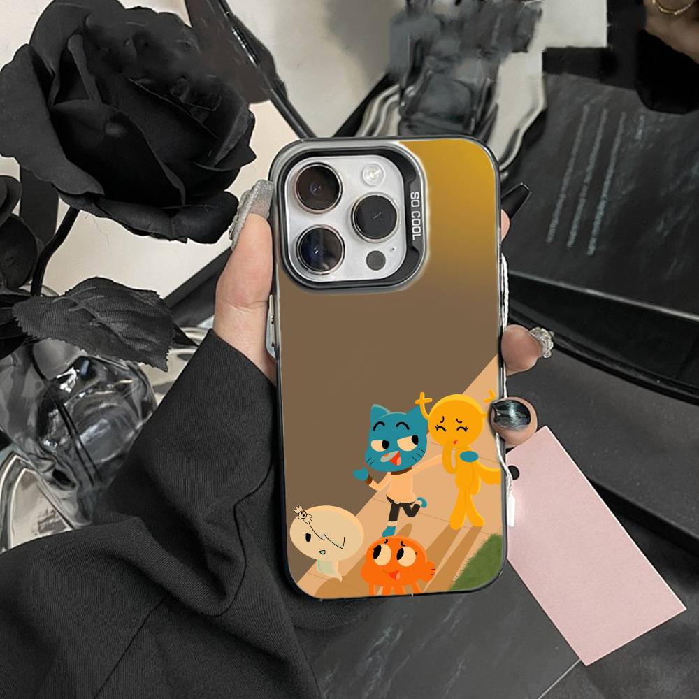 F-Gumball und Darwin Handyhülle Für IPhone 16 17 15 14 12 13 Pro Max Schwarze Farbe Stoßfeste Hülle