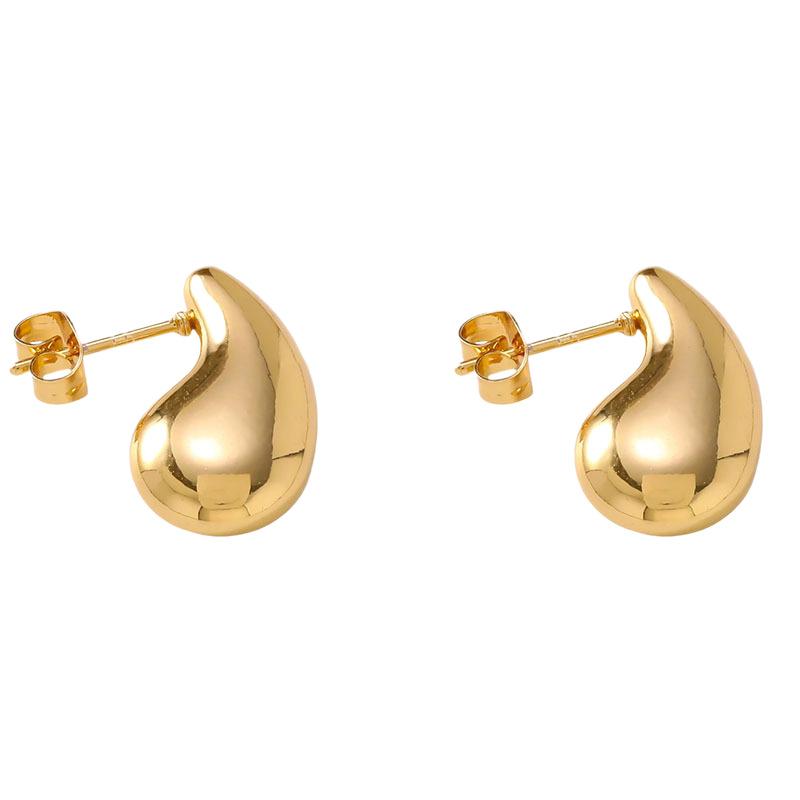 Stainless Steel Water Drop Earrings, High-end Temperament, Versatile Stud Earrings, Niche Ins Style, Fashion Trend Earrings