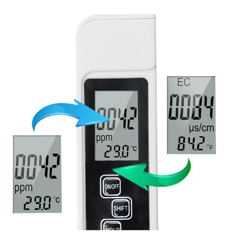 Multifunctional Water Quality Tester Monitors TDS & Temperature ABS Perfect for Household Aquariums Pool & Laboratory
