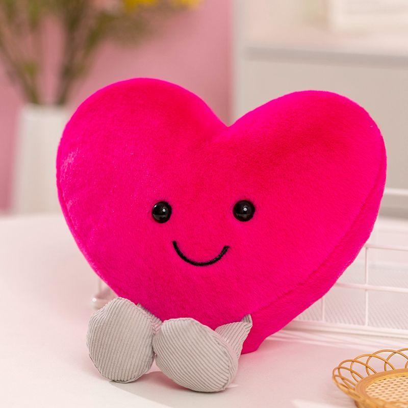 Cuscino Peluche Cuore Sorridente Carino Morbido Soffice Divertente Cuscino Amore Con Gambe Per Regalo Romantico San Valentino Decorazione Casa