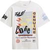 Coach Letter Pattern Loose Fit Round Neck Short Sleeve T-Shirt Unisex T-Shirts White CBD50-WHT