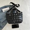 Quilted Shoulder Bag Nylon Down Padded Ladies Messenger Bag Fashion Casual Large Capacity Handbags for Winter Female Tote