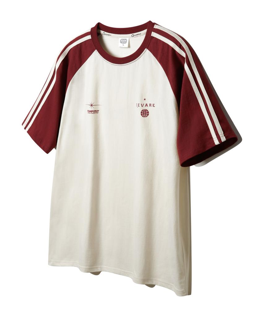 ALVINCLO Manifest Raglan Color Block Track Oversized Short Sleeve Tee Ast4710 (5 Colors)