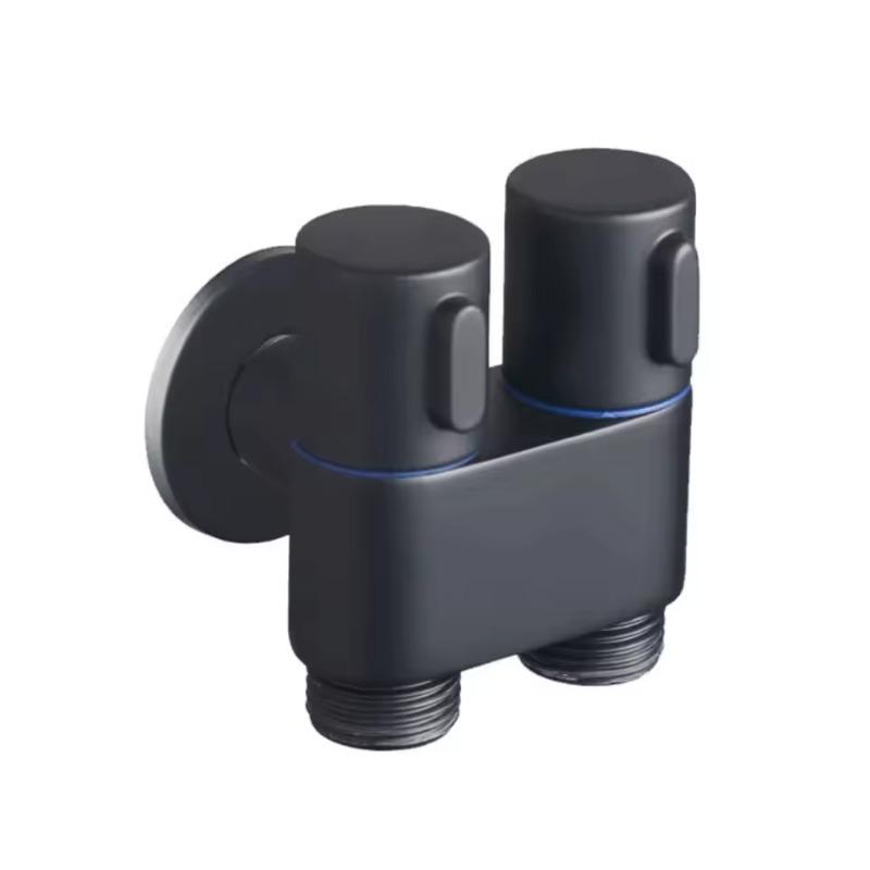 

Household Toilet Spray Gun Valve Wall Mount Toilet Bidet Sprayer Dual Outlet Anti-rust Toilet Angle Valve Bathroom Accessories чёрный
