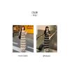 Shop   Women Square Neck Striped Knit Long Dress Won Wdr Wfi73gw