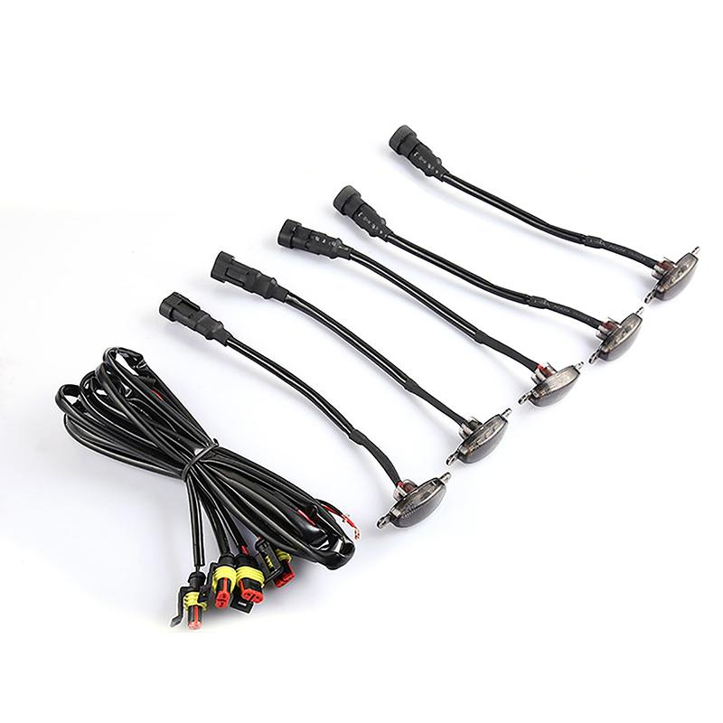 Universal LED Car Lights Front LED Grille Lights With Harness Eagle Eye Lamp For Pickup Off-Road SUV Ford Toyota Car Accessories Neon Lights 4