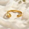 Stainless Steel Irregular Textured Cuff Bracelet for Women 18K Gold Plated Open Bangle Fashion Party Jewelry Gift