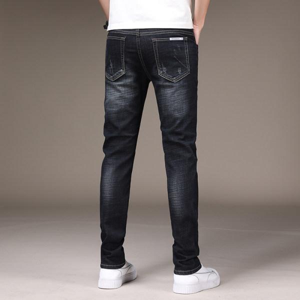 Men's Jeans Men's Spring and Autumn Section of The New Straight Slim Summer Trousers Trend Thin Section Trousers Male
