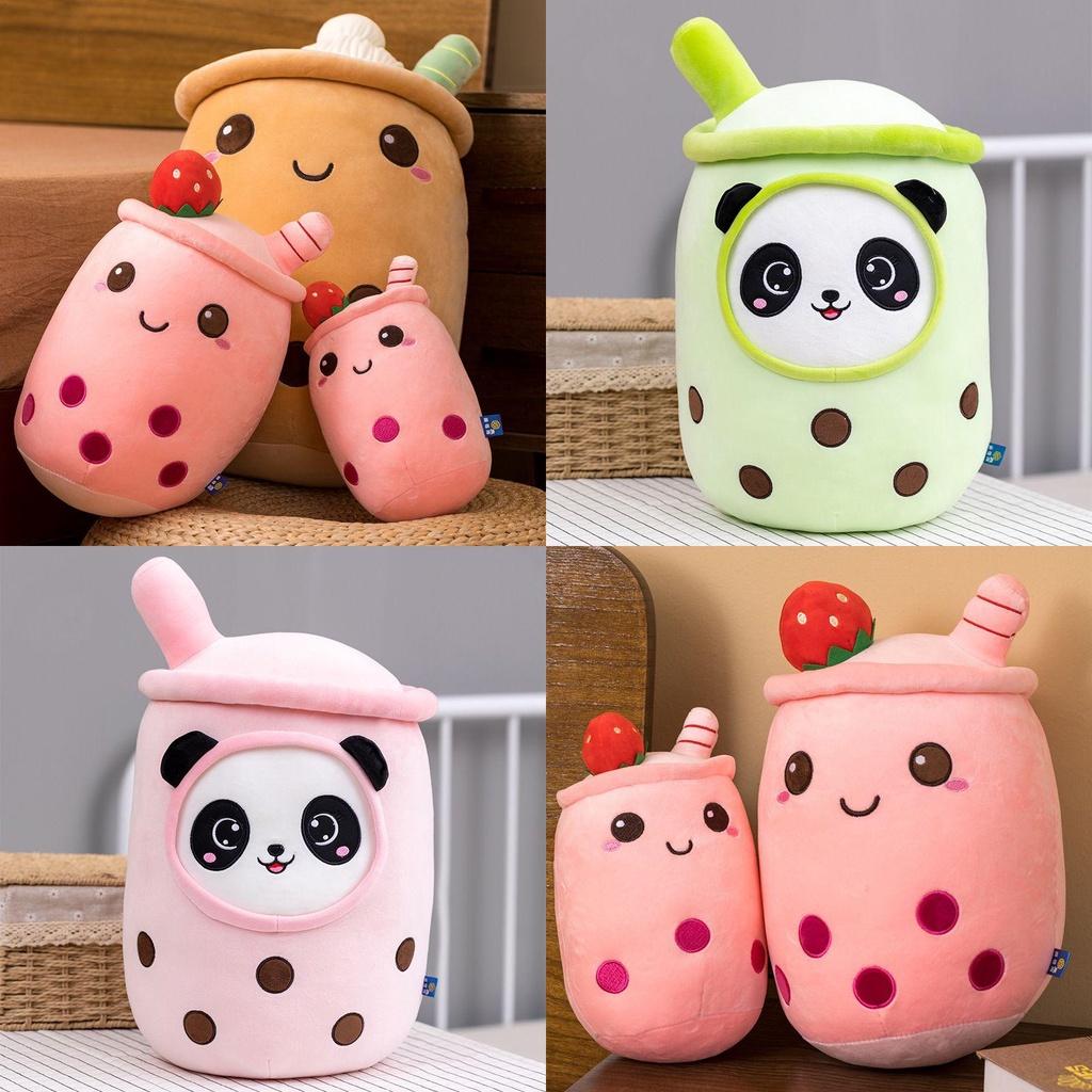 Soft Pearl Milk Tea Pillow For Girls Big Plush Toy For Sleeping And Display Coral Velvet Pp Cotton 23cm-70cm