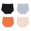 1/4 Pcs High Waist Panties for Women Plus Size Ice Silk Seamless Briefs Women Soft Underpants