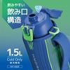 Thermos Vacuum Insulated Sports Bottle, 1.5L, Blue-Green, Keeps Drinks Cold Only, FHT-1502F BLGR