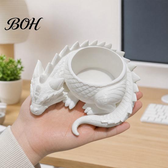 3D Printed Dragon Planter Flower Pot, Fairy Tale Style Dragon-Shaped Dragon-shaped Pot with Breathable Design, Small Plant Container for Home