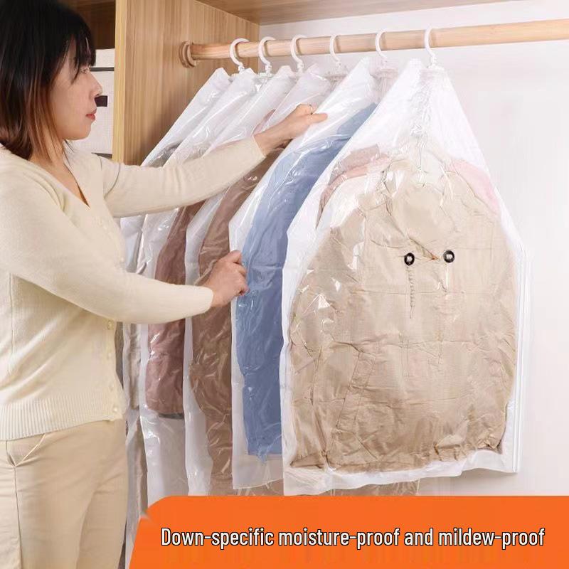 

Подвесной вакуумный компрессионный мешок для одежды и одеял - Утолщенное, герметичное решение для хранения Extra Large 70*130CM