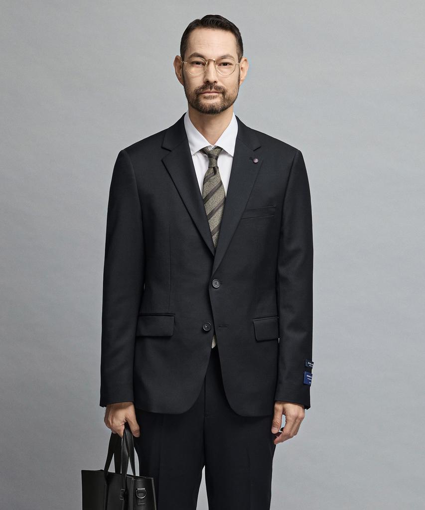 STCO [Four Seasons] (10-Year Suit) Wool Blend Four-Way Stretch Suit Set_Black (Slim Fit)_Ssjwz11Set (B Type)